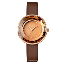 SKMEI 1707 Women Quartz Watch Wristwatches Relojes de Mujer Ladies Leather Band Watch